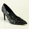 Madison Oakie Studded Stiletto Court - Black