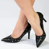 Madison Oakie Studded Stiletto Court - Black