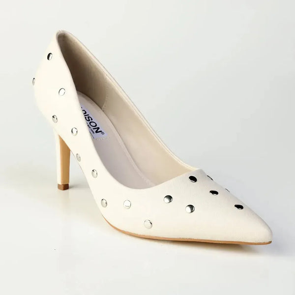 Madison Oakie Studded Stiletto Court - Off White