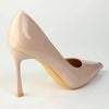 Madison Oakland Stiletto Court With Metal Tip - Nude