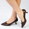 Madison Octavia Buckle Strap Court - Brown