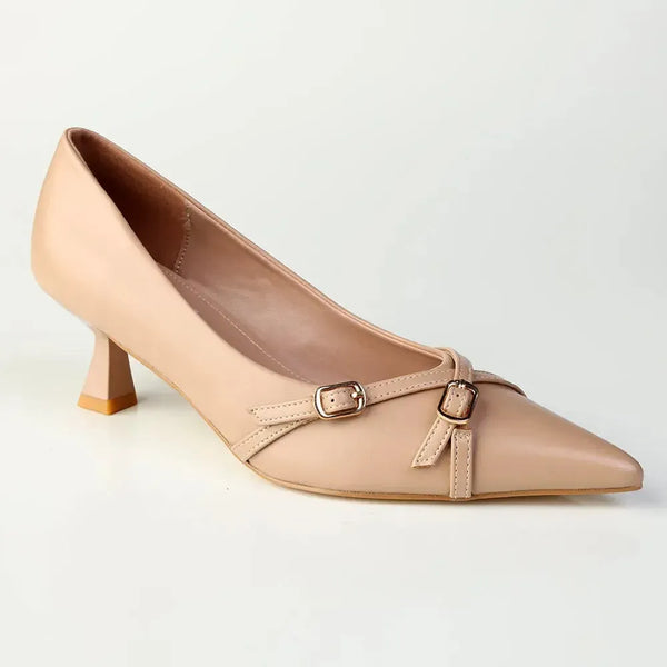 Madison Octavia Buckle Strap Court - Nude