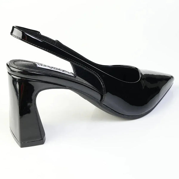 Madison Odette Basic Slingback On Block Heel - Black