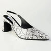 Madison Odette Basic Slingback On Block Heel - White Multi