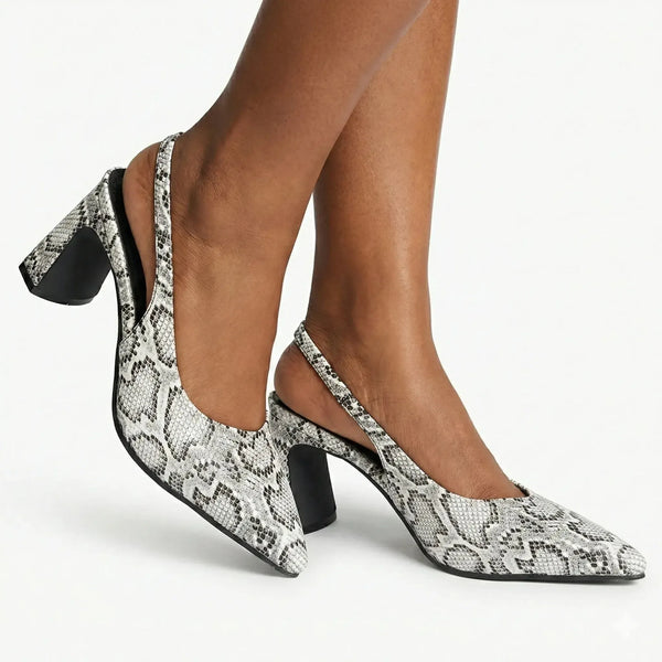Madison Odette Block Heel - White Multi