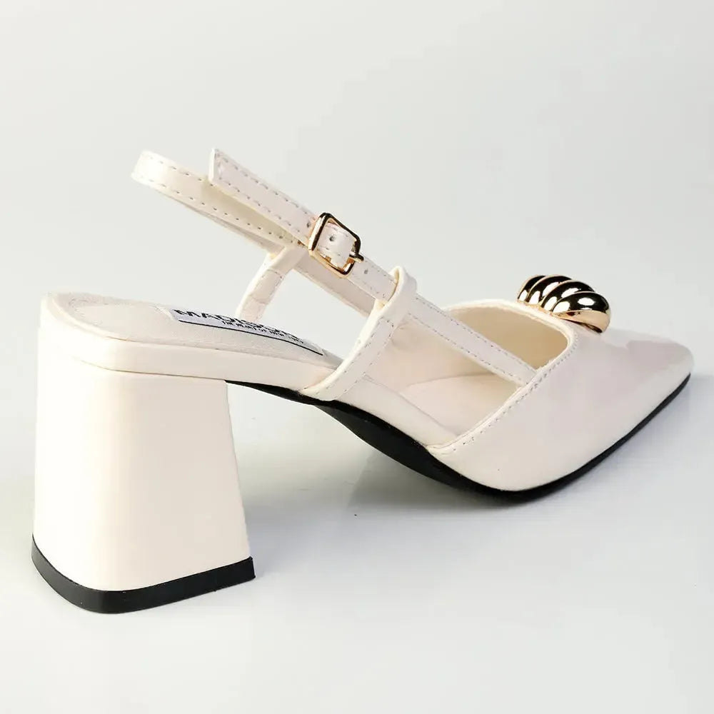 Madison Odyssey Block Heel - Off White | Shoe Box Online Store