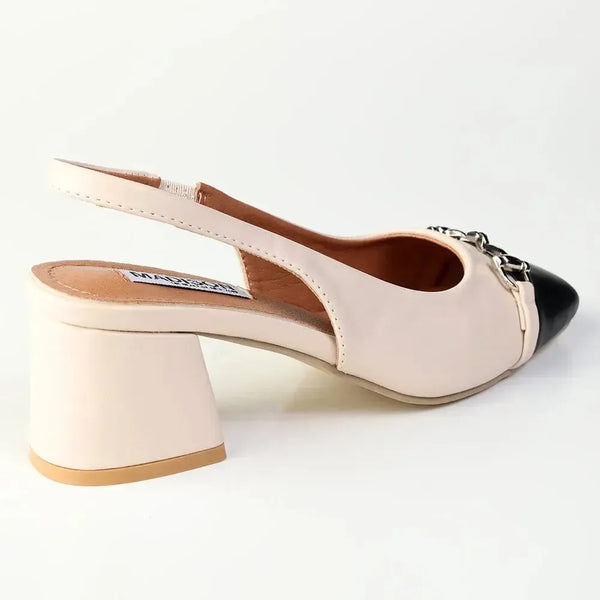 Madison Ofeera Block Heel - Black / Nude