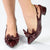 Madison Ofrat Block Heel - Burgundy
