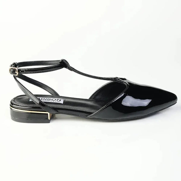Madison Ola T-Bar Loafer - Black