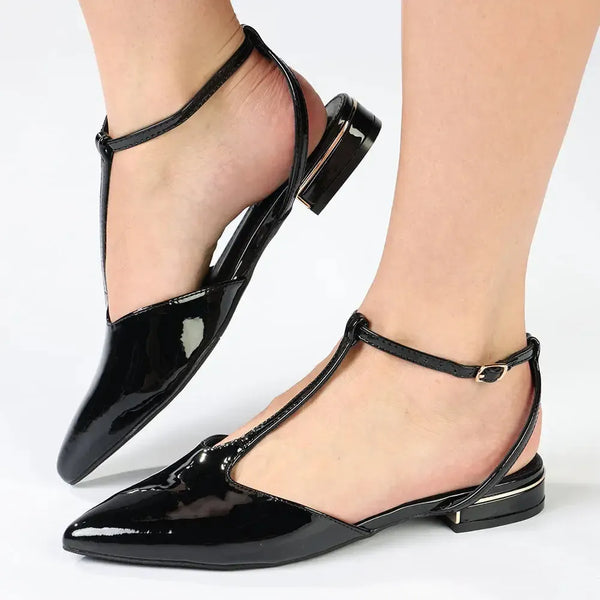 Madison Ola T-Bar Loafer - Black