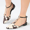 Madison Ola T-Bar Loafer - Cow Printed