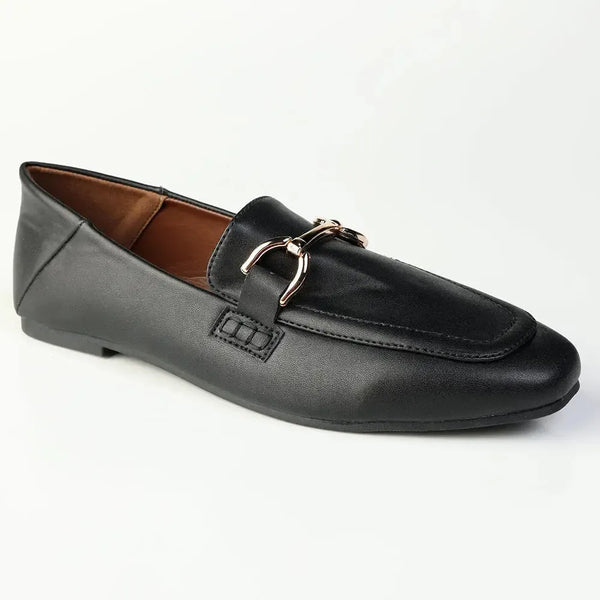 Madison Olga Trimmed Loafer - Black