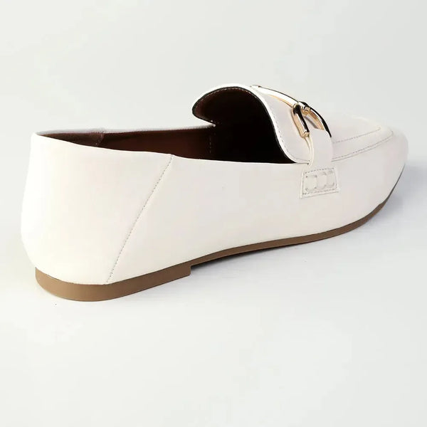 Madison Olga Trimmed Loafer - Off White