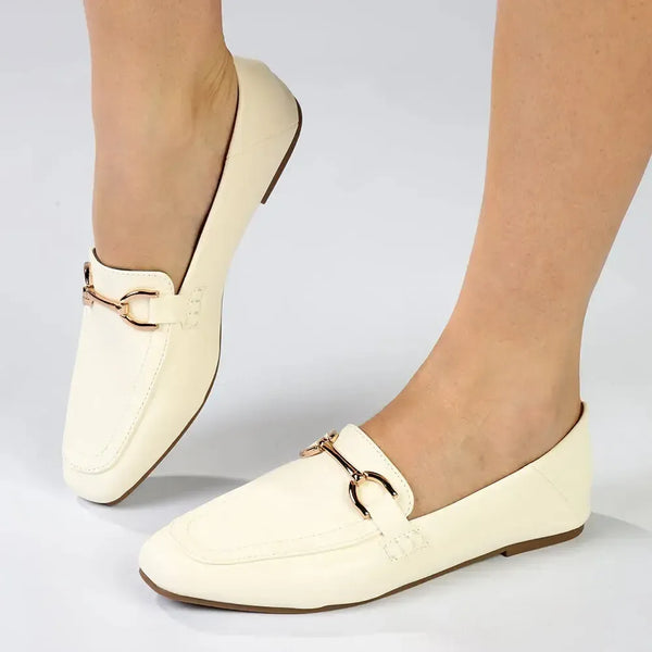 Madison Olga Trimmed Loafer - Off White