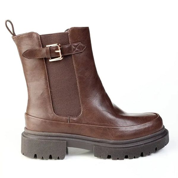 Madison Olva Ankle Boot - Chocolate