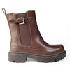 Madison Olva Ankle Boot With Buckle Strap - Chocolate