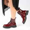 Madison Olwyn Military Boot - Burgundy