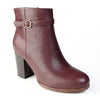 Madison Ombretta Block Heel Ankle Boot - Wine