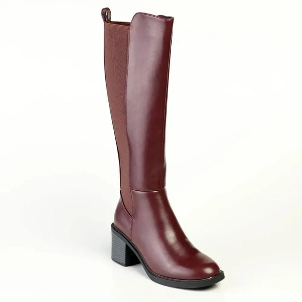 Madison Onley Combination Long Boot - Wine
