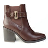 Madison Orenthia Ankle Boot With Eyelet Buckle Strap - Chocolate