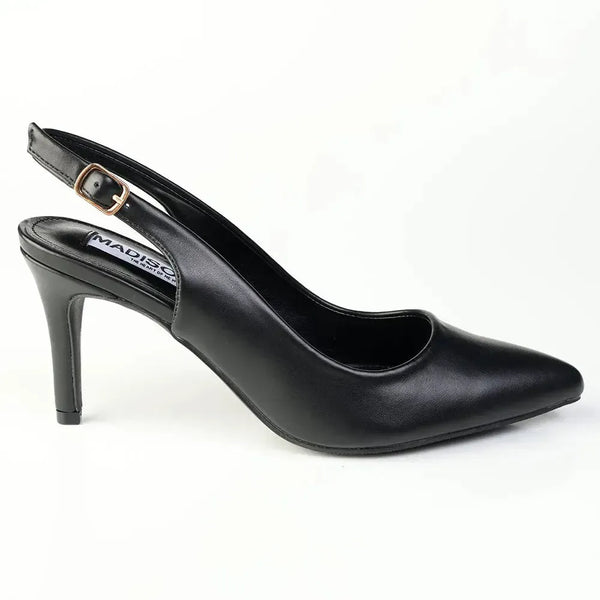 Madison Orsaline Plain Stiletto Slingback - Black