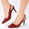 Madison Orsaline Plain Stiletto Slingback - Wine
