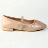 Madison Ozell Pleated Buckle Strap Pump - Nude