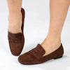 Madison Ozma Loafer With Saddle - Chocolate