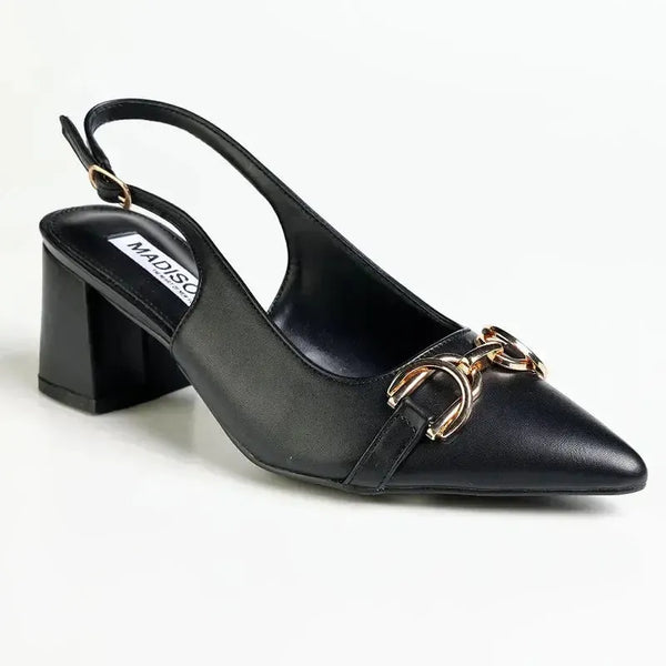 Madison Palmer Block Heel - Black
