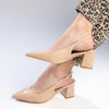 Madison Palmer Slingback Low Block Heel Court - Nude-Madison Heart of New York-Buy shoes online