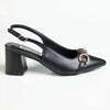 Madison Palmer Trim Block Heel - Black