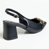 Madison Palmer Trim Block Heel - Black