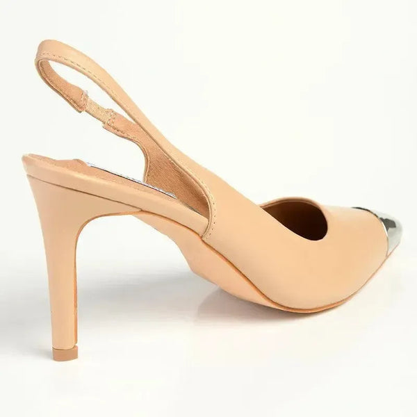 Madison Paola Heel - Nude/Silver