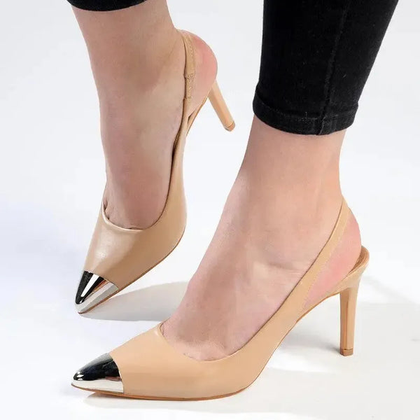 Madison Paola Heel - Nude/Silver