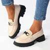 Madison Paris Metal Trim Loafers - Off White