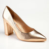 Madison Patricia 2 Pointy Block Court Heel - Rose Gold-Madison Heart of New York-Buy shoes online