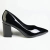 Madison Patricia Block Heel - Black Patent