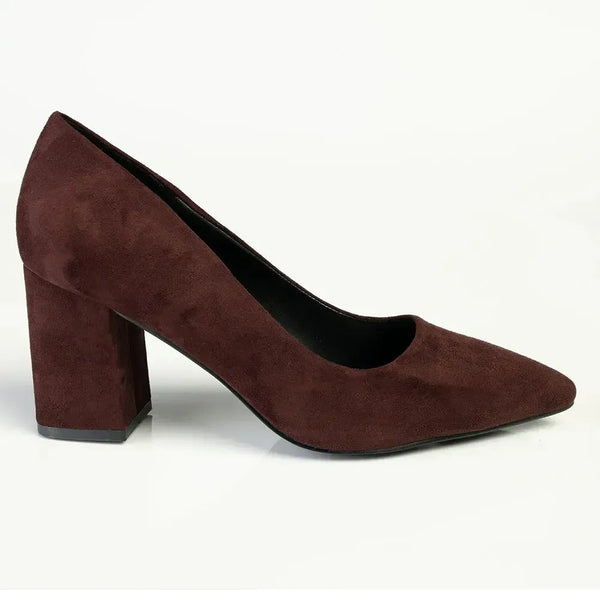 Madison Patricia Block Heel Court - Chocolate