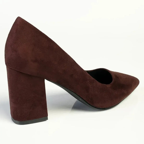 Madison Patricia Block Heel Court - Chocolate