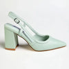 Madison Paula 2 Slingback Block Heel Court - Green