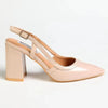 Madison Paula Block Heel - Nude
