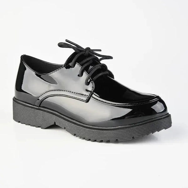 Madison Peggy Lace Up Brogue - Black