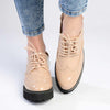 Madison Penelope Lace Up Brogue - Nude-Madison Heart of New York-Buy shoes online