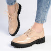 Madison Penelope Lace Up Brogue - Nude-Madison Heart of New York-Buy shoes online