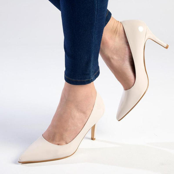 Madison Penny 6 Basic Court Heel - White-Madison Heart of New York-Buy shoes online