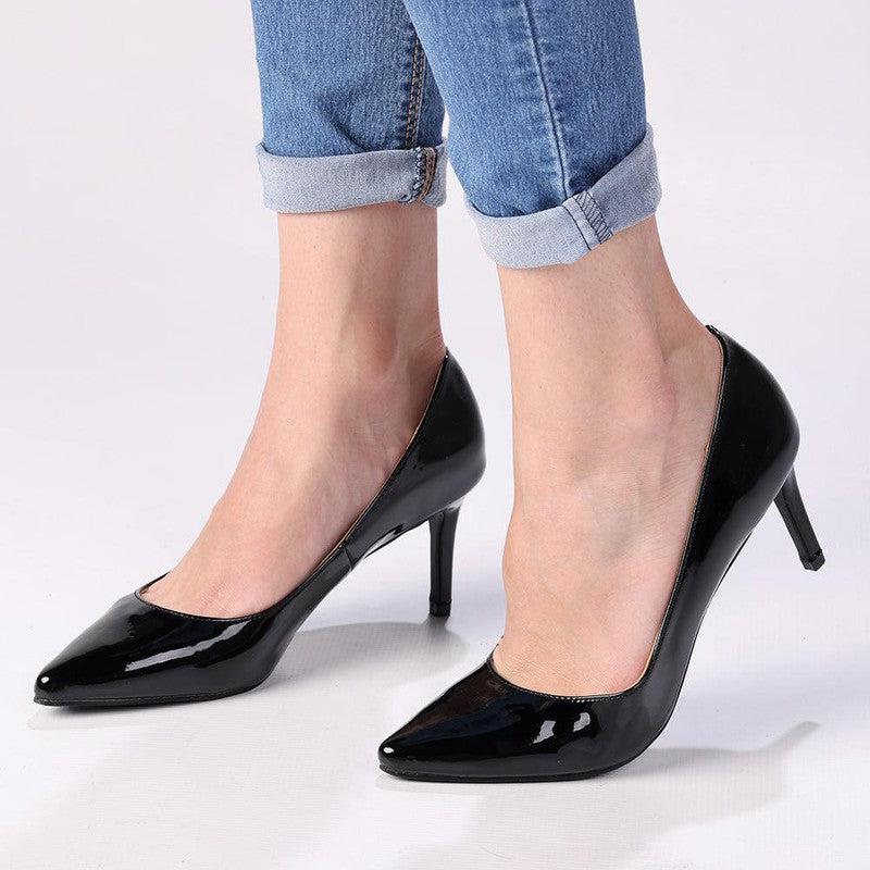 Madison Penny Patent Court Heels - Black – Shoe Box™ Online Store