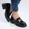 Madison Phoebe Heeled Loafer - Black-Madison Heart of New York-Buy shoes online