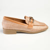 Madison Phoenix - Metal Trim Loafer - Tan-Madison Heart of New York-Buy shoes online