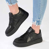 Madison Platform Lace Up Fashion Sneaker - Black-Madison Heart of New York-Buy shoes online