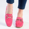 Madison Polly 3 - Gold Metal Trim Loafer - Fuschia-Madison Heart of New York-Buy shoes online